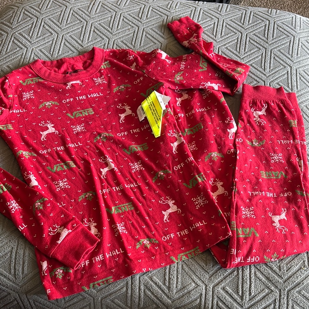 Vans Red Christmas Pajamas Set